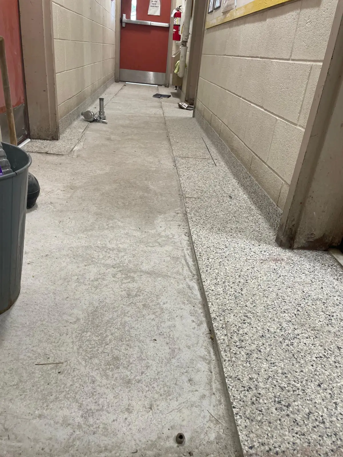 Trip hazard elimination on walkway
