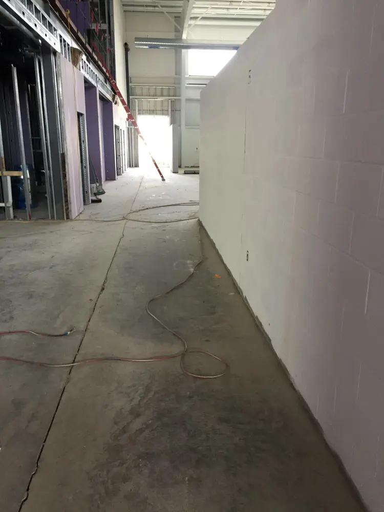 Epoxy flake floor detail