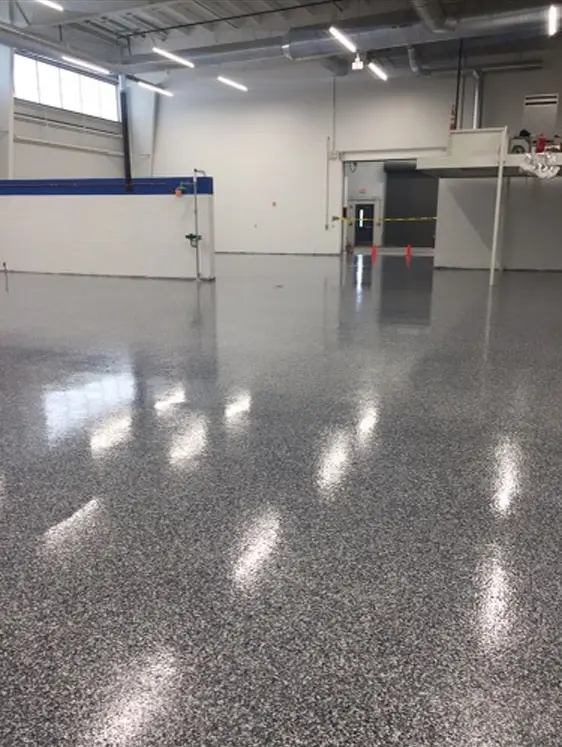Maintained epoxy floor