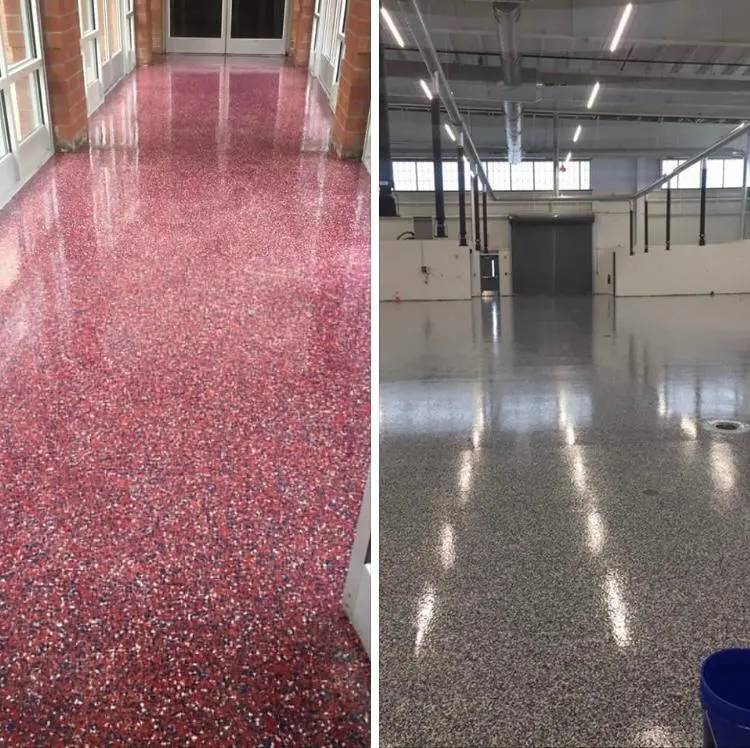 Epoxy flake floor coating project