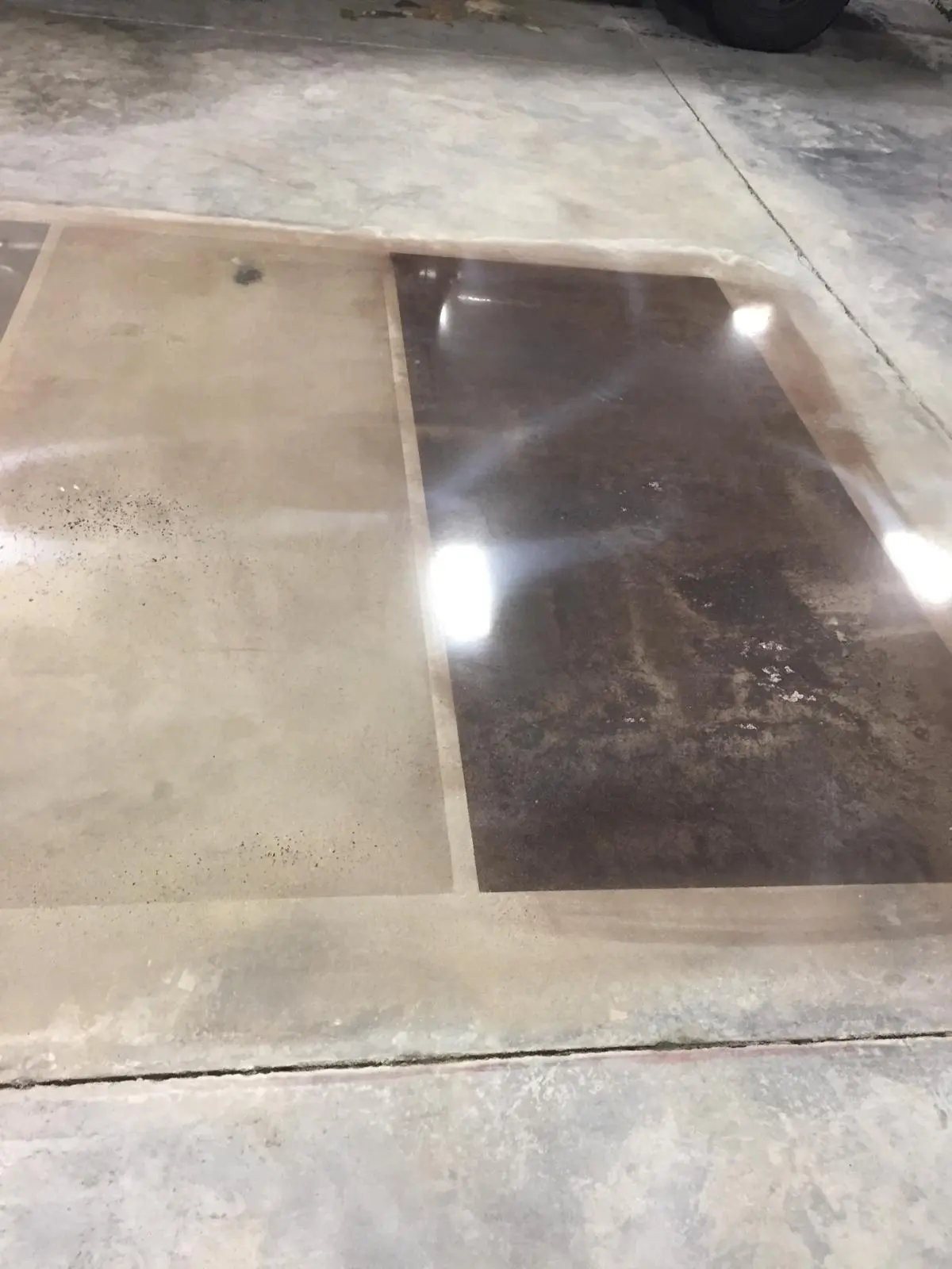 Concrete polishing results